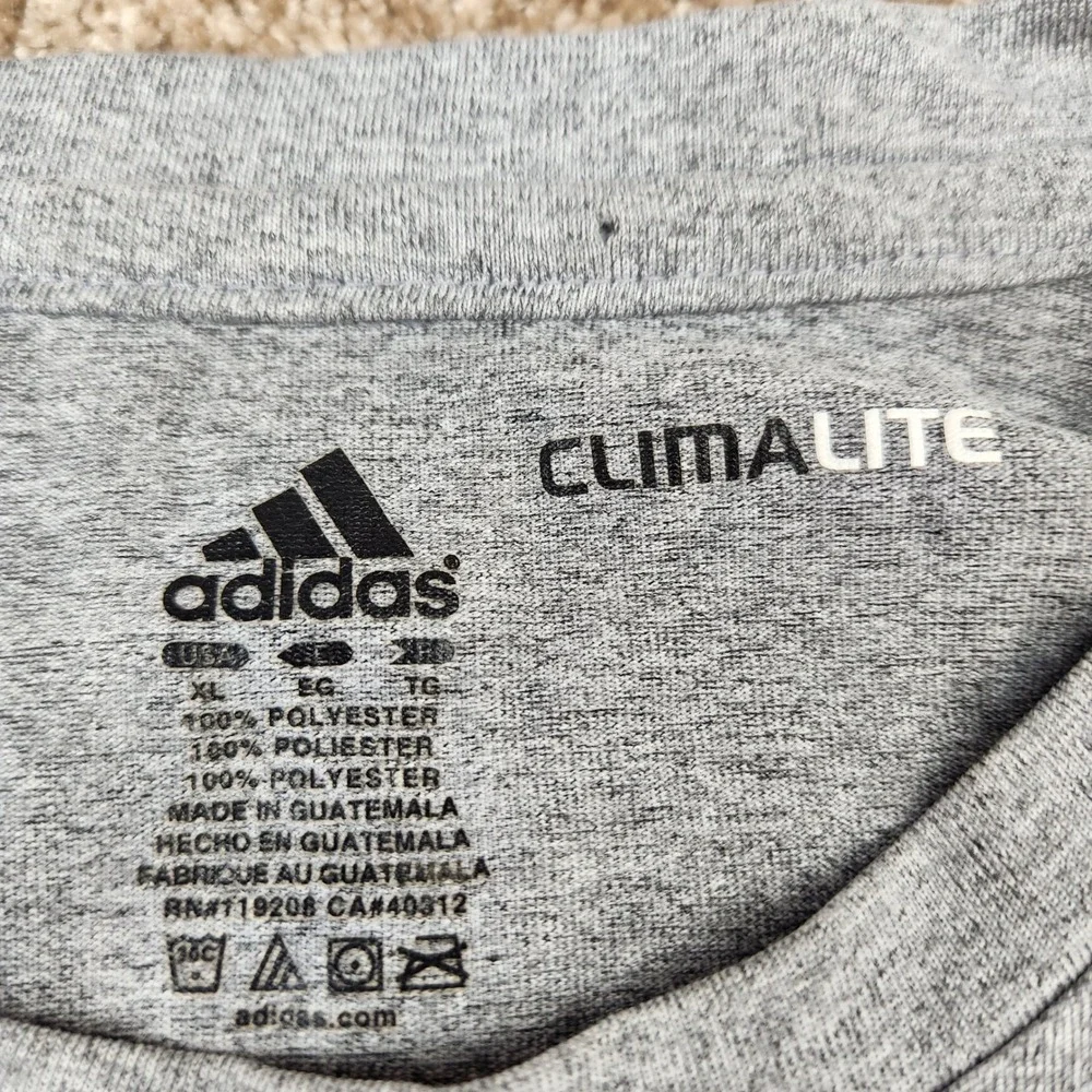 Adidas San Antonio Spurs Basketball Climalite Shirt Mens XL Grey Performance NBA